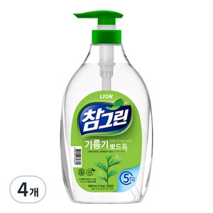 참그린 레몬 녹차 뽀드득 어드밴스 주방세제, 4개, 1kg