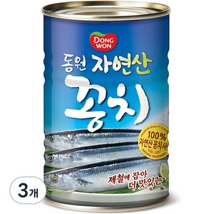 동원 자연산 꽁치, 400g, 3개