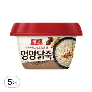 양반 동원에프앤비 죽 삼계, 285g, 5개