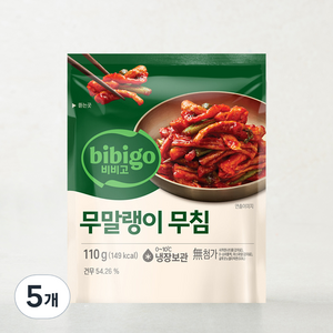 비비고 무말랭이 무침, 110g, 5개