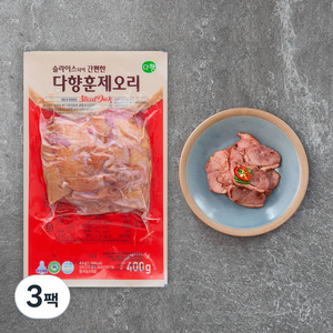 다향오리 훈제오리 슬라이스, 400g, 3팩