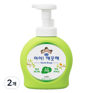 아이깨끗해 향균 폼 핸드솝 숲 속 산책향 본품, 490ml, 2개