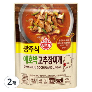 오뚜기 광주식 애호박 고추장찌개, 450g, 2개