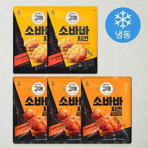 고메 소바바 치킨 양념 순살 375G 3P + 소이허니 순살 375g 2P (냉동), 1세트