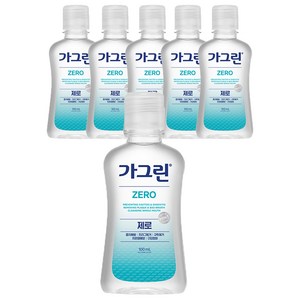 가그린 제로 구강청결제, 100ml, 6개