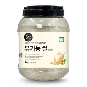 Prime Field 2024년산 햅쌀 유기농 쌀 백미 상등급, 2kg, 1개