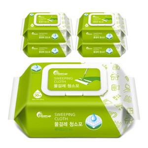 Cleanup 물걸레 청소포 30매, 5개