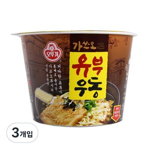 오뚜기 가쓰오 유부 우동 컵라면, 100g, 3개