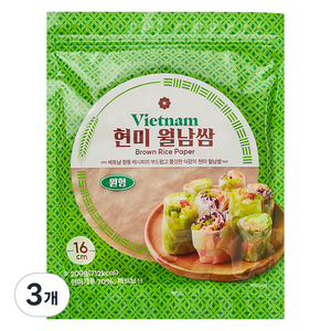 현미 원형 월남쌈, 200g, 3개