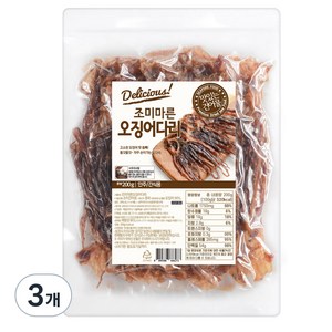 해맑은푸드 조미오징어 다리, 3개, 200g