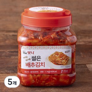 인우 더맛나 썰은 배추김치, 1.1kg, 5개