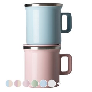 모노 스테인리스 머그 360ml, PINK + BLUE, 1세트