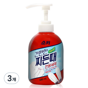 소키 간편한 찌든때 전용 세제, 500ml, 3개