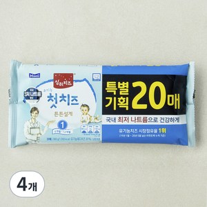 상하치즈 유기농 첫치즈 20매 1STEP, 360g, 4개