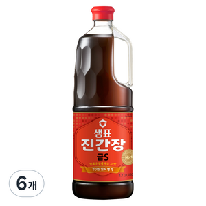 샘표 진간장 금S, 1.7L, 6개