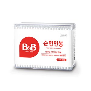 비앤비 순면 면봉, 200개입, 1개