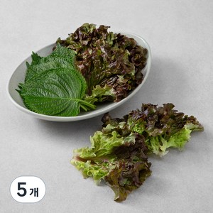 국내산 상추&깻잎 간편쌈, 150g, 5개