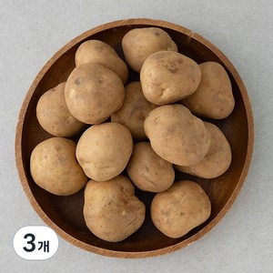 친환경 감자, 1kg, 3개