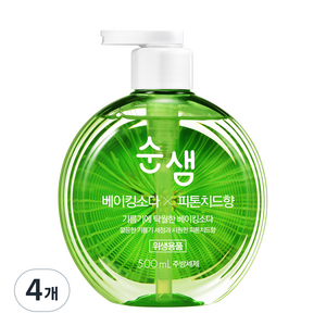 순샘 베이킹소다 피톤치드 주방세제, 500ml, 4개