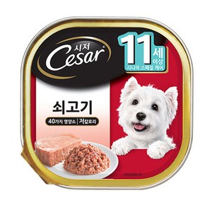 시저 반려견 주식캔 시니어 11세 이상 쇠고기, 100g, 1개