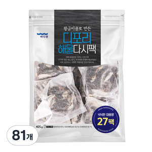 바다원 디포리 해물다시팩, 405g, 3개