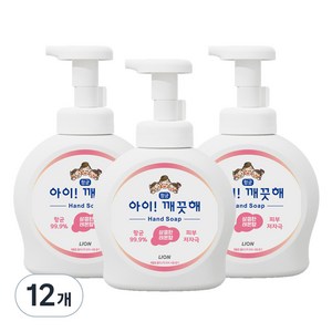 아이깨끗해 핸드워시 용기형 상큼한 레몬향, 490ml, 12개