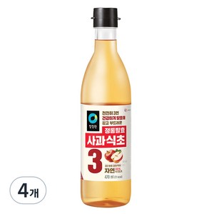 청정원 정통사과식초, 470ml, 4개