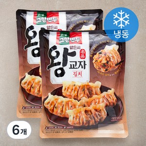 고향만두 고향 얇은피 왕교자 김치 (냉동), 370g, 6개