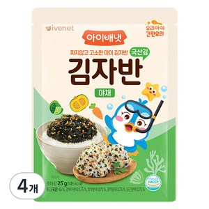 아이배냇 유아용 김자반 야채, 25g, 4개