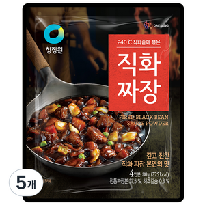 청정원 직화짜장 분말, 80g, 5개