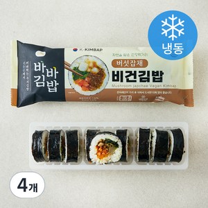 바바 올곧 버섯잡채 비건김밥 (냉동), 230g, 4개