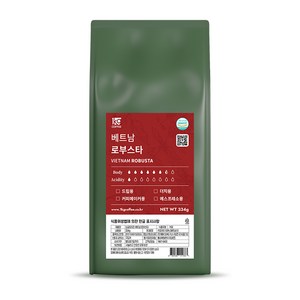 1킬로커피 싱글오리진 베트남 로부스타, 334g, 1개, 홀빈(분쇄안함)