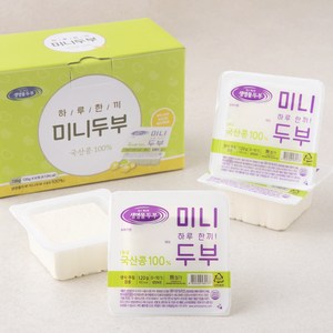 생명물두부 하루한끼 미니두부, 120g, 6개