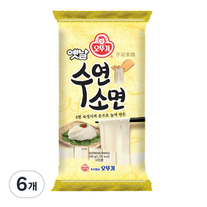 오뚜기옛날 수연소면, 500g, 6개