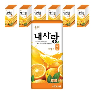 웅진 내사랑 오렌지 드링크, 185ml, 48개