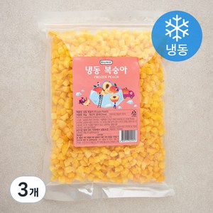 웰프레쉬 복숭아 (냉동), 1kg, 3개