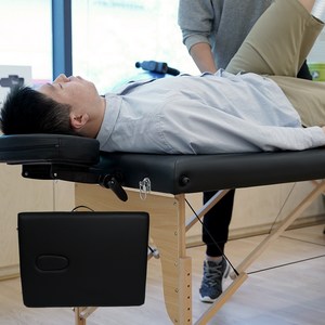 트라택 접이식 마사지 베드 스탠다드, 블랙