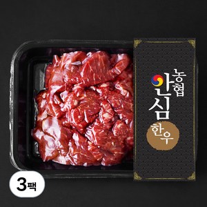 농협안심한우 정육 세절 1등급 국거리용 (냉장), 300g, 3팩