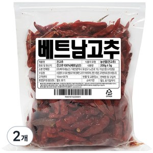 복이네먹거리 베트남 건고추, 200g, 2개