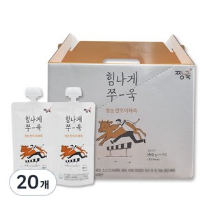 짱죽 쌀눈 한우야채죽 스파우트형, 140g, 20개