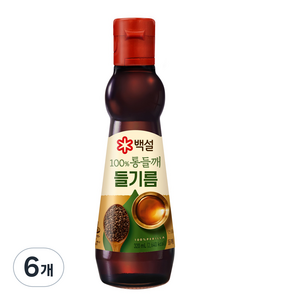 백설 100% 통들깨 들기름, 320ml, 6개