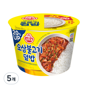 맛있는 오뚜기 컵밥 오삼불고기 덮밥, 310g, 5개