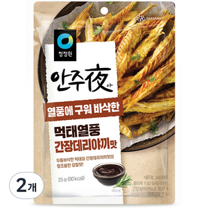 대상 청정원 안주야 먹태열풍 간장데리야끼맛, 25g, 2개