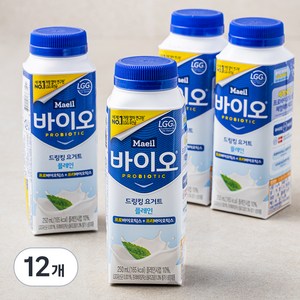 매일바이오 드링킹 플레인, 250ml, 12입