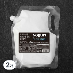 임실치즈마을 요거트 더 진한 플레인, 1.5L, 2개