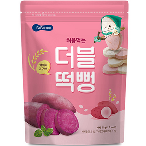 베베쿡 처음먹는 더블떡뻥 30g, 1개, 백미 + 고구마 혼합맛