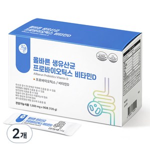 올바른건강식품 생유산균 프로바이오틱스 비타민D 90p, 135g, 2개