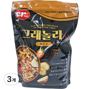 씨알로 후르츠 그래놀라 시리얼, 400g, 3개