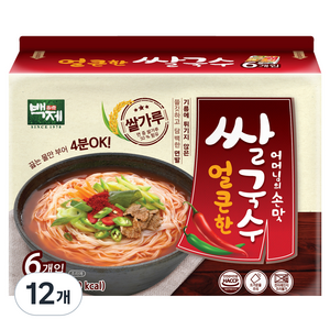 백제 얼큰한맛 쌀국수, 90g, 12개