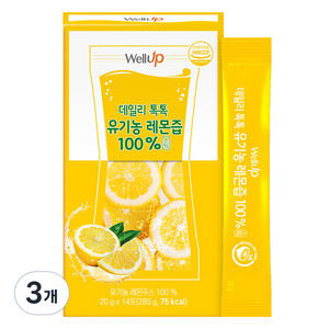 웰업 데일리톡톡 유기농 레몬즙 14p, 280g, 3개